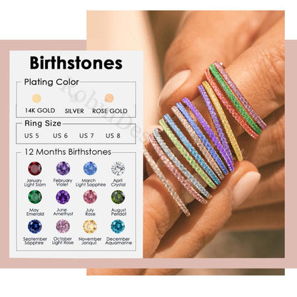 Dainty Birthstone Rings