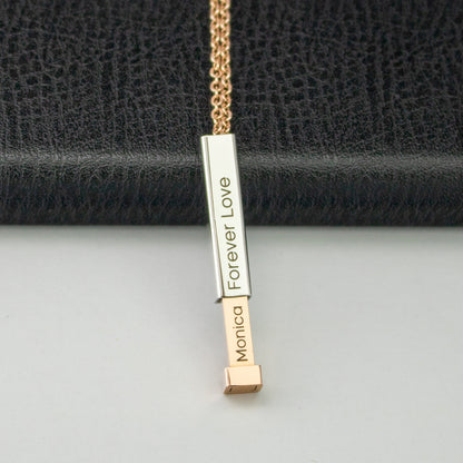 Hidden Message Necklace, 3d Secret Message Necklace, Personalized Anniversary