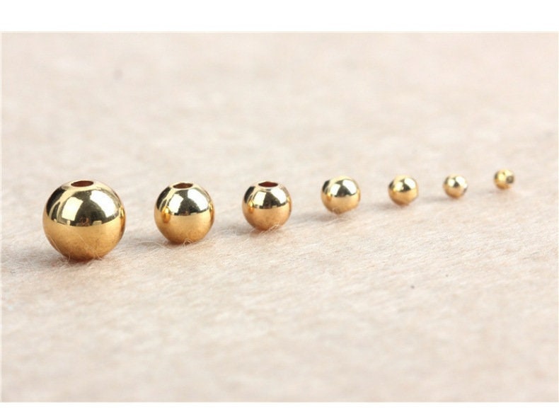Round Gold Beads