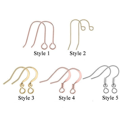 10pcs Gold Ear Wire Hooks, Ball and Coil Earring Hooks, Earring Findings, 24K Gold Plated Brass, Hypo Allergenic French Hooks, Fish Hooks
