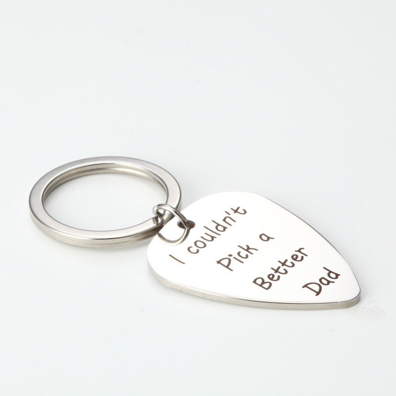 Personalized Keychain, Engraved Stainless Steel Keyring, Quote Keychain, Customized Keychain, Inspirational Keyring, Father's Day Gift