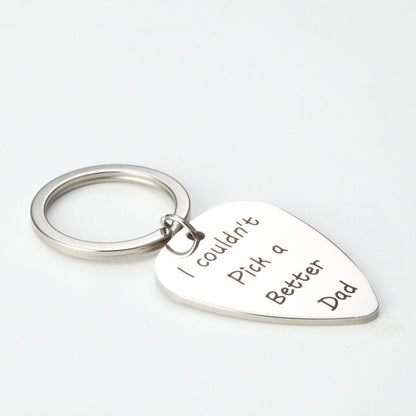 Personalized Keychain, Engraved Stainless Steel Keyring, Quote Keychain, Customized Keychain, Inspirational Keyring, Father's Day Gift