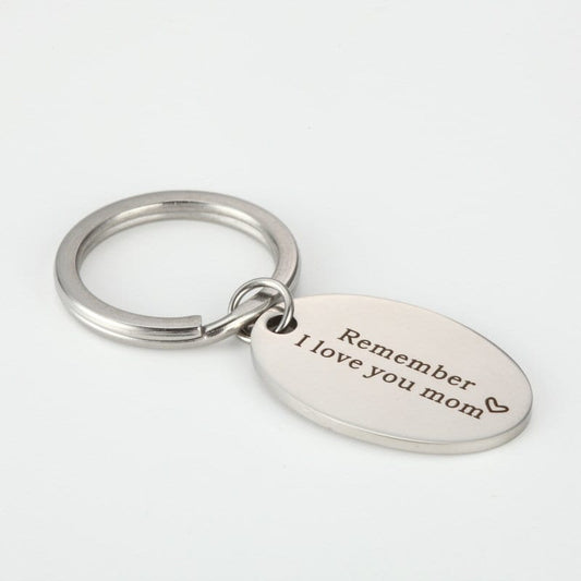 Personalized Keychain, Engraved Stainless Steel Keyring, Quote Keychain, Customized Keychain, Inspirational Keyring, Mother's Day Gift