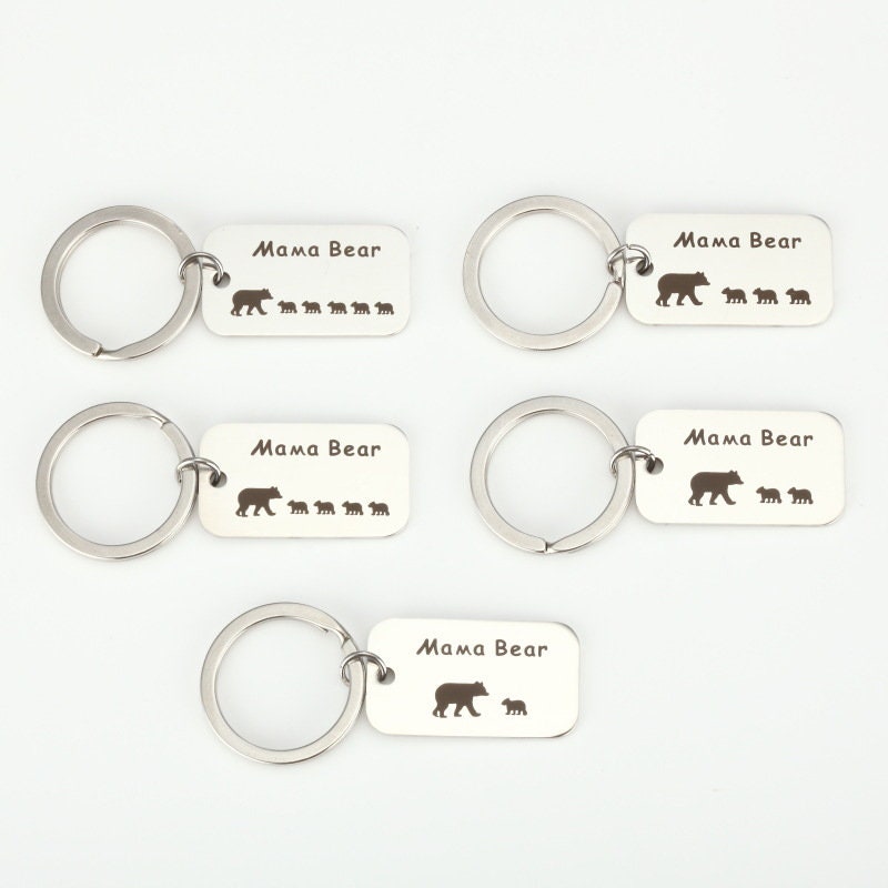 MAMA Bear Keychain, Personalized Keychain, Mommy Gift, Baby Shower Gift, Customized Keychain, Mummy Bear, Mother's Day Gift, Gift For Mom
