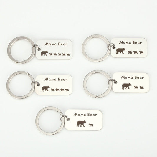 MAMA Bear Keychain, Personalized Keychain, Mommy Gift, Baby Shower Gift, Customized Keychain, Mummy Bear, Mother's Day Gift, Gift For Mom