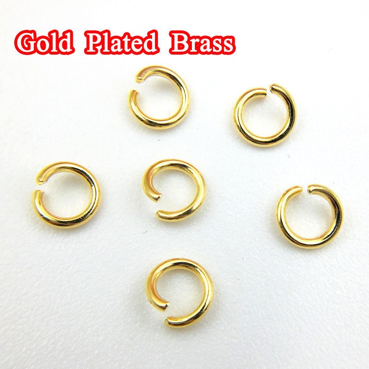 100pcs Open Jump Rings, 24K Gold /Rose Gold /Silver /Rhodium plated Brass, 5mm /6mm /7mm, Craft Supplies, Jewelry Making, Split jump rings