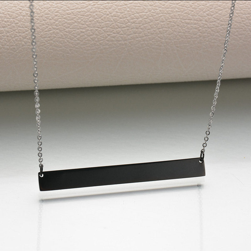 40mmx7mm Stainless steel bar necklace, bar necklace supplies, gold stainless steel blanks, Hand Stamping Blanks, Engraving Supplies
