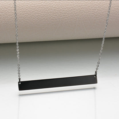 40mmx7mm Stainless steel bar necklace, bar necklace supplies, gold stainless steel blanks, Hand Stamping Blanks, Engraving Supplies