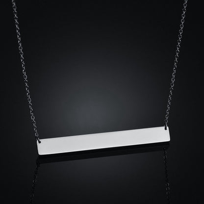 60mmx7mm Stainless steel bar necklace, bar necklace supplies, gold stainless steel blanks, Hand Stamping Blanks, Engraving Supplies