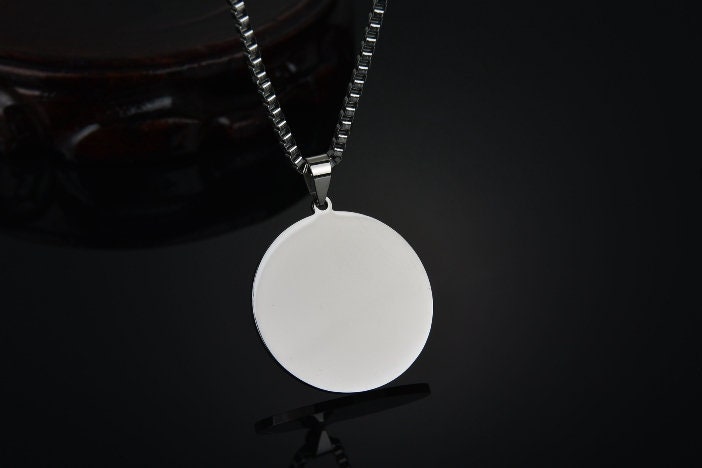 20mm Personalized round necklace, Custom round blanks, round tags, gold stainless steel blanks, Hand Stamping Blanks, Engraving Supplies