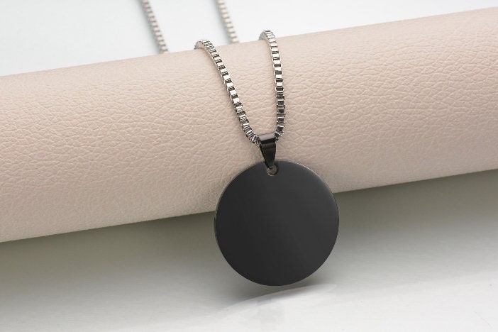 30mm Personalized round necklace, Custom round blanks, round tags, gold stainless steel blanks, Hand Stamping Blanks, Engraving Supplies