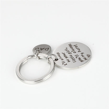 Personalized Keychain, Engraved Stainless Steel Keyring, Quote Keychain, Customized Keychain, Inspirational Keyring, Father's Day Gift