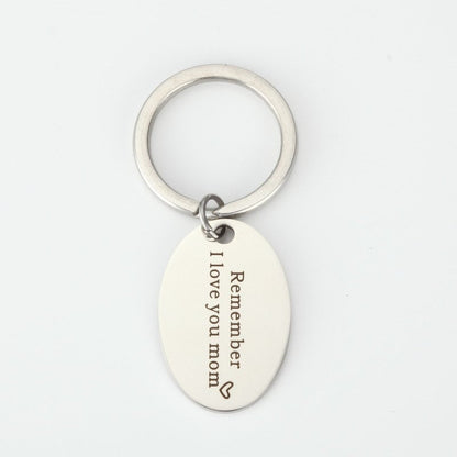 Personalized Keychain, Engraved Stainless Steel Keyring, Quote Keychain, Customized Keychain, Inspirational Keyring, Mother's Day Gift