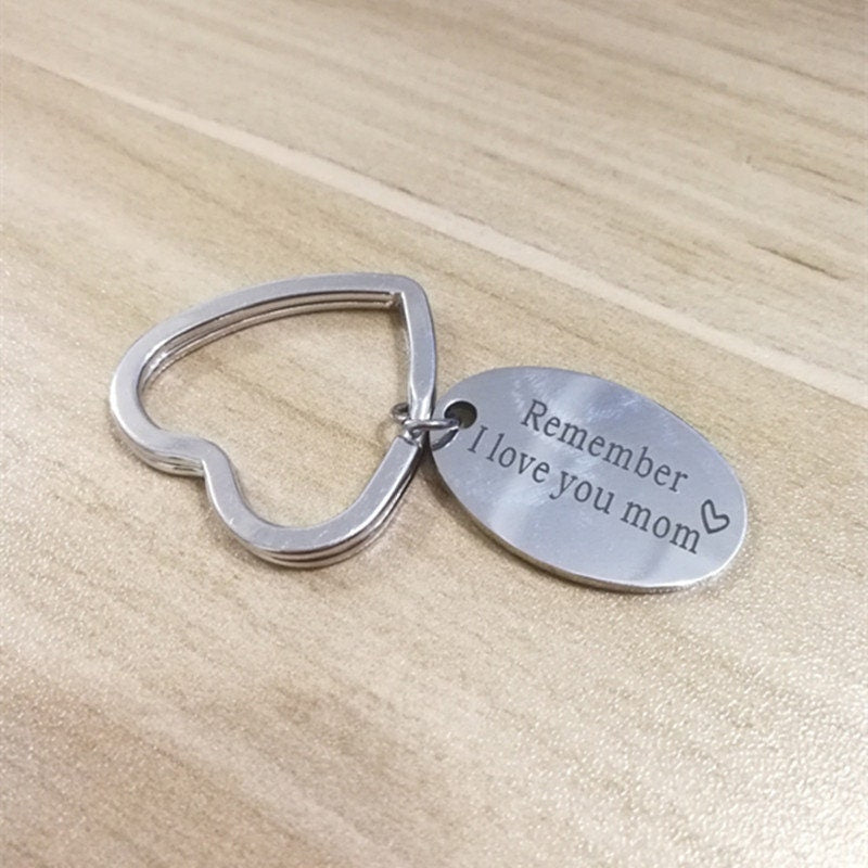 Personalized Keychain, Engraved Stainless Steel Keyring, Quote Keychain, Customized Keychain, Inspirational Keyring, Mother's Day Gift