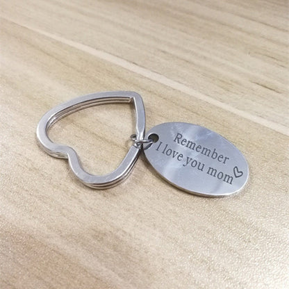 Personalized Keychain, Engraved Stainless Steel Keyring, Quote Keychain, Customized Keychain, Inspirational Keyring, Mother's Day Gift