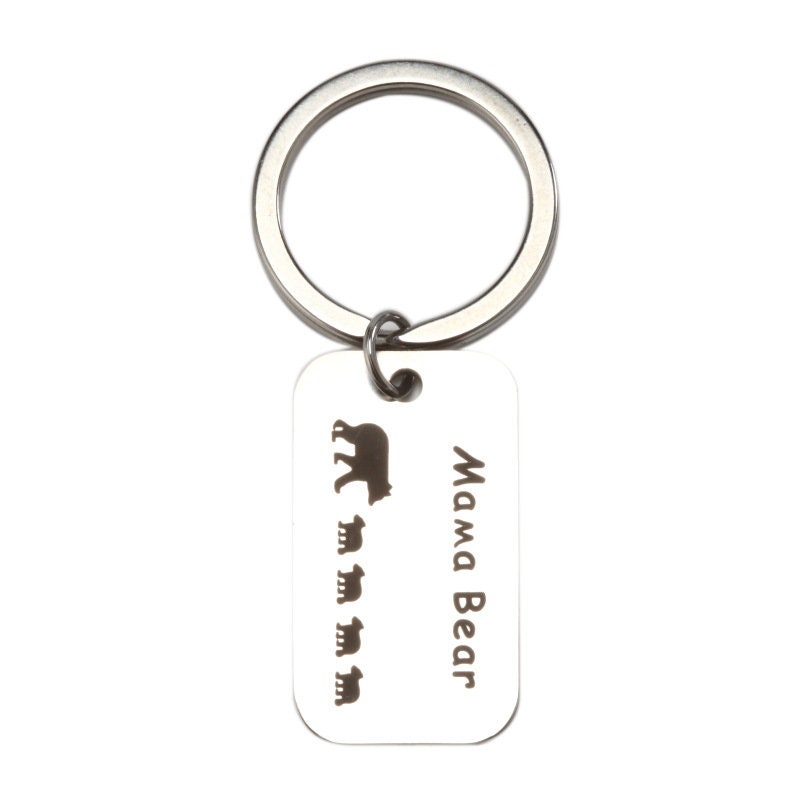 MAMA Bear Keychain, Personalized Keychain, Mommy Gift, Baby Shower Gift, Customized Keychain, Mummy Bear, Mother's Day Gift, Gift For Mom
