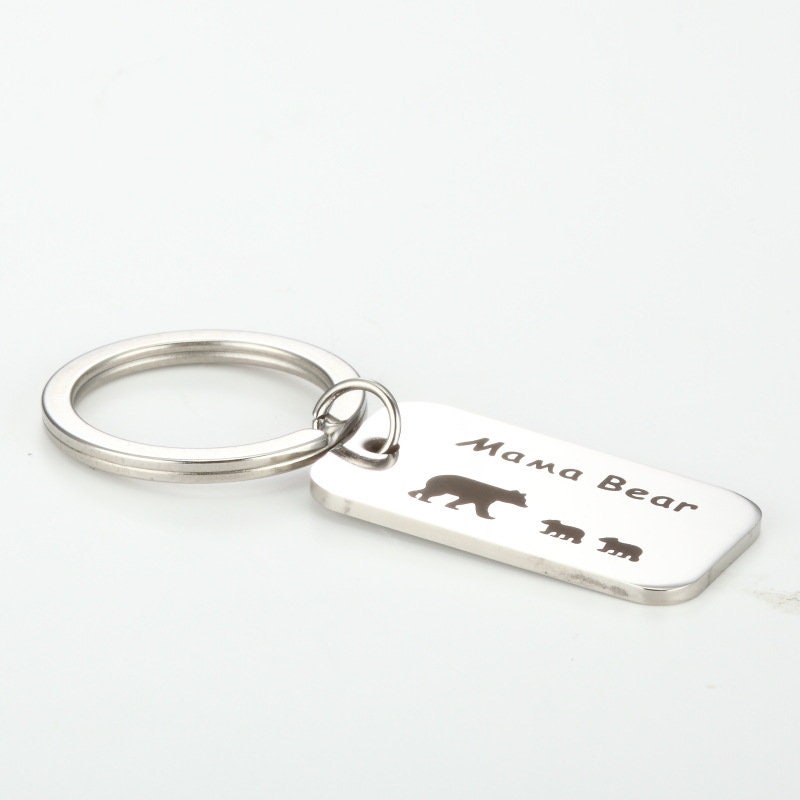 MAMA Bear Keychain, Personalized Keychain, Mommy Gift, Baby Shower Gift, Customized Keychain, Mummy Bear, Mother's Day Gift, Gift For Mom