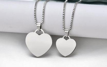 Personalized heart necklace, 24mm Custom heart blanks, heart tags, gold stainless steel blanks, Hand Stamping Blanks, Engraving Supplies
