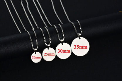 20mm Personalized round necklace, Custom round blanks, round tags, gold stainless steel blanks, Hand Stamping Blanks, Engraving Supplies