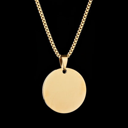 20mm Personalized round necklace, Custom round blanks, round tags, gold stainless steel blanks, Hand Stamping Blanks, Engraving Supplies