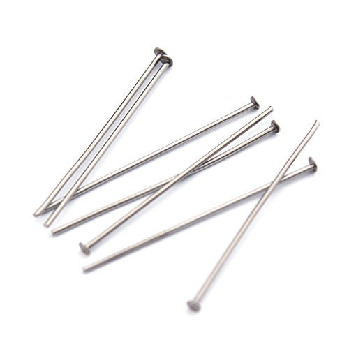 100pcs 16-50mm Stainless Steel "T" Pin Stick, T-pins, Head pins, Gold Charms Handmade Supplies Wholesale,18K Gold plated 304 Stainless Steel