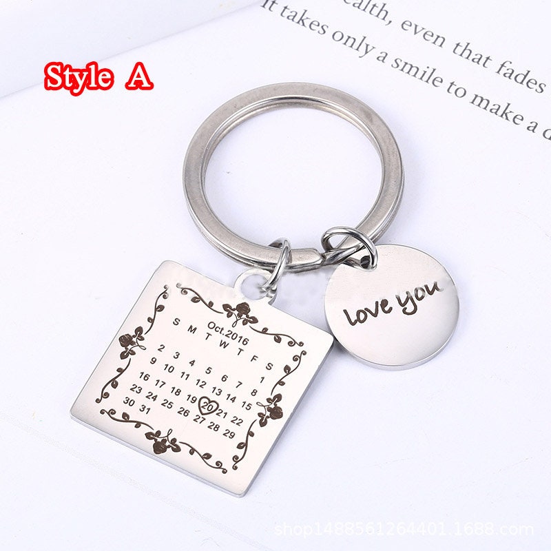 Personalized Calendar Keychain