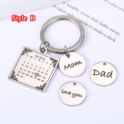 Personalized Calendar Keychain