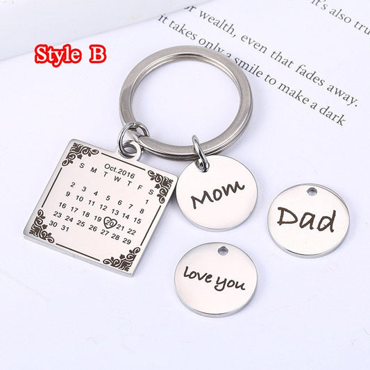 Personalized Calendar Keychain