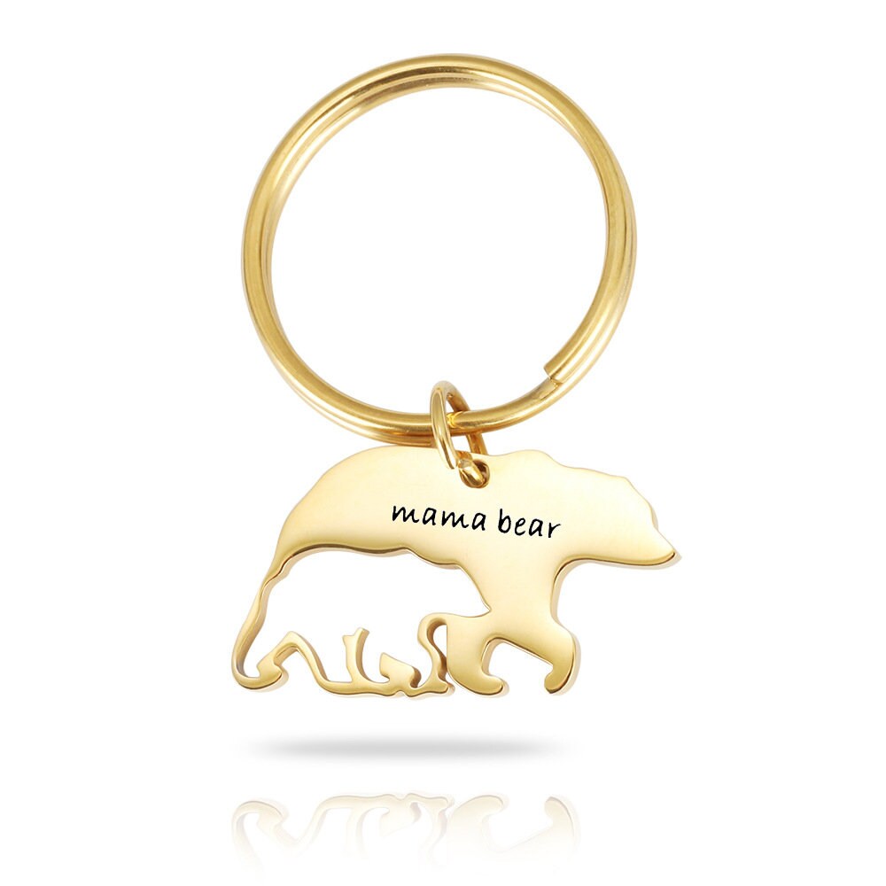 MAMA Bear Keychain, Personalized Keychain, Mommy Gift, Baby Shower Gift, Customized Keychain, Mummy Bear, Mother's Day Gift, Gift For Mom