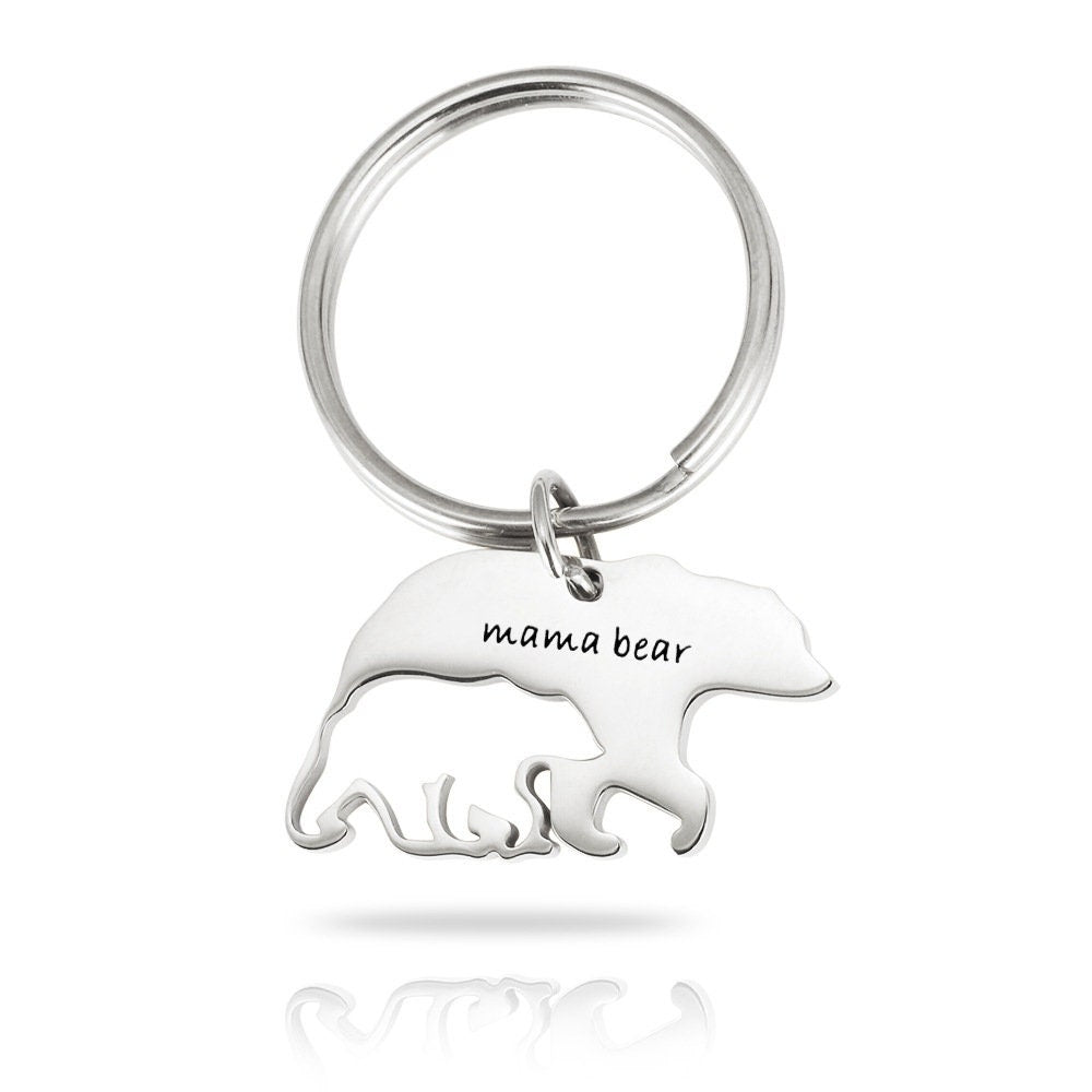 MAMA Bear Keychain, Personalized Keychain, Mommy Gift, Baby Shower Gift, Customized Keychain, Mummy Bear, Mother's Day Gift, Gift For Mom