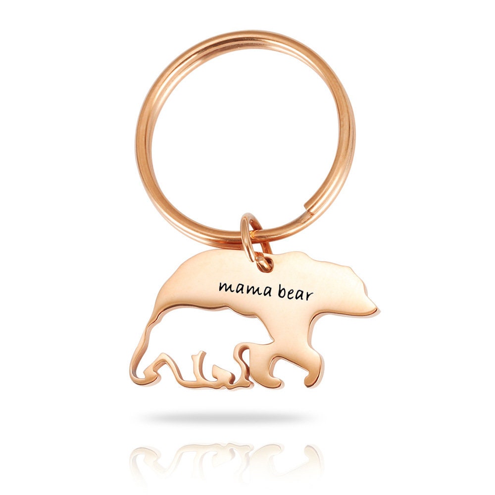 MAMA Bear Keychain, Personalized Keychain, Mommy Gift, Baby Shower Gift, Customized Keychain, Mummy Bear, Mother's Day Gift, Gift For Mom