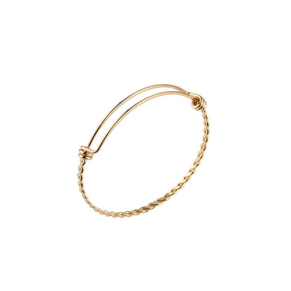 5pcs Twisted Expandable Bracelet, Adjustable Bangle, Wholesale Bangle Bracelets,  55mm /60mm /65mm Stainless Steel Bracelet, Jewelry Finding