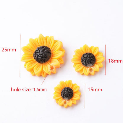 2pcs Sunflower Charms, Flower Pendant, 18K Gold plated 304 Stainless Steel, Sunflower Necklace, Gold Sunflower Pendant