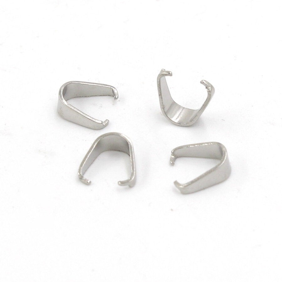 20pcs Pinch Pendant Bail, 18k Gold Plated 316 Stainless Steel, Gold Claw Bail, Earrings Bail, Necklace Bail, Bail Finding,Making DIY Supply
