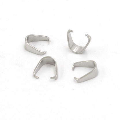 20pcs Pinch Pendant Bail, 18k Gold Plated 316 Stainless Steel, Gold Claw Bail, Earrings Bail, Necklace Bail, Bail Finding,Making DIY Supply