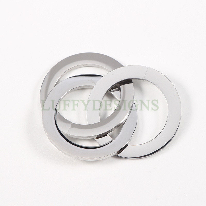 Triple Linked Ring Charm, Three Circles Linked Charm, Interlocking Ring Charm, Stainless Steel Ring Charm, Circles Charms Link Connectors