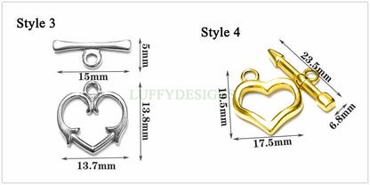 10Pcs Gold OT Toggle Clasp, DIY Jewelry Buckle, Jewelry Connectors Findings, Bracelet End OT Toggle Clasp, 18K Gold plated Stainles s Steel