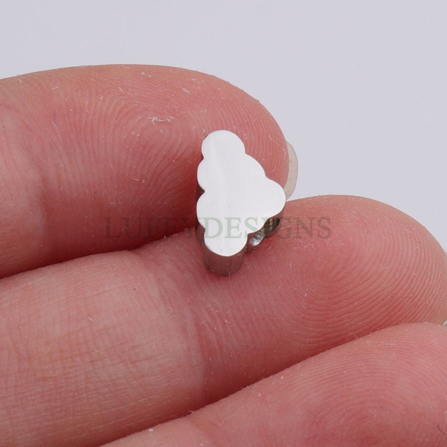 10pcs 3D Cloud Charms 10x6mm, Gold /Rose Gold plated Stainless Steel, Cloud Beads, Cloud Bead Pendants, Tiny Cloud Findings