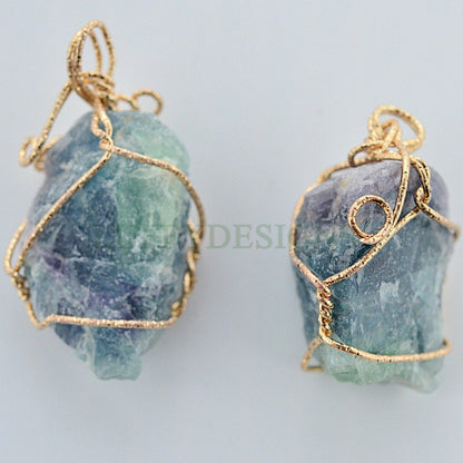 Natural Crystal Pendant, Crystal Quartz, Healing Stone Pendant, Gemstone Jewelry, Wire Wrapped Crystal Charm, Real Stone Chakra Pendant