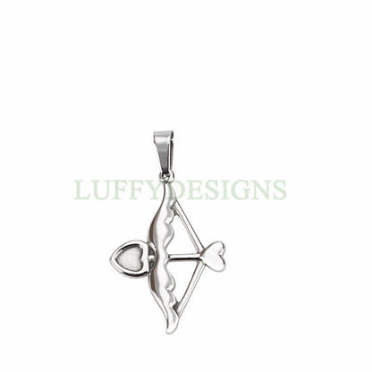5pcs Cupid's Arrow Charms, Love Charm, Gold plated Stainless Steel, Cupid's Arrow Pendant, Bow and Arrow Charm, Romantic Charm