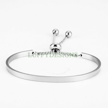 5PCS Finished Slide Bracelet, Sliding Adjustable Bracelet, Gold Bar Bracelet blanks, Hand Stamping Blanks, Custom Engraving Supplies
