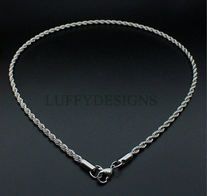 2pcs Finished Twist Chain, Twist Chain Necklace, 18k Gold /Black plated 316L Stainless Steel, Mens Chain, Men's Necklace, Hypoallergenic