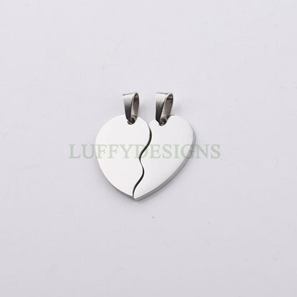 Split Heart Charm
