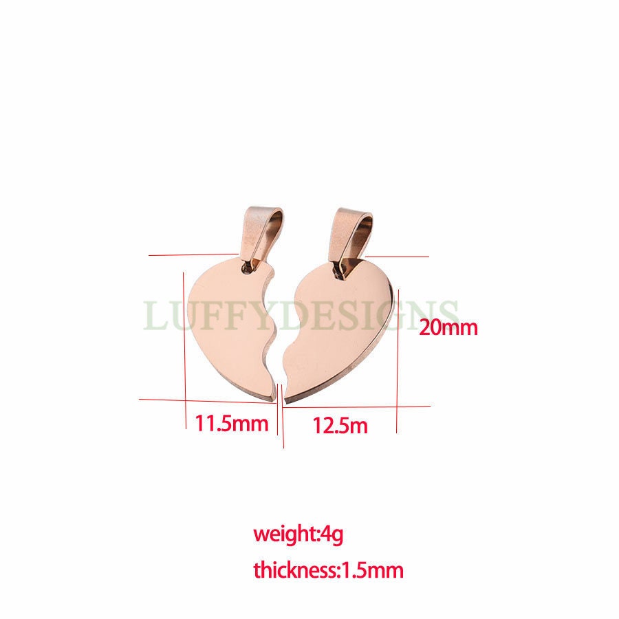 Split Heart Charm