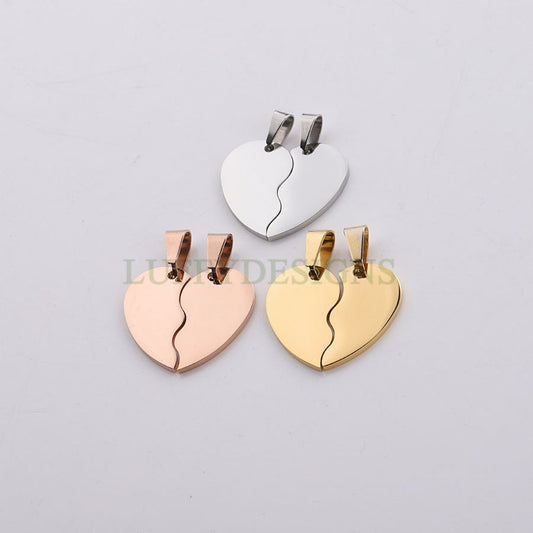 Split Heart Charm