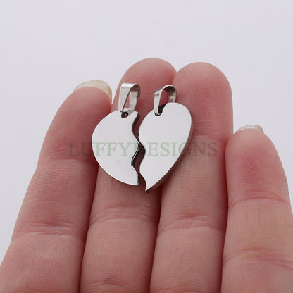 Split Heart Charm