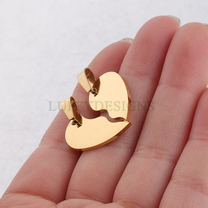 Split Heart Charm