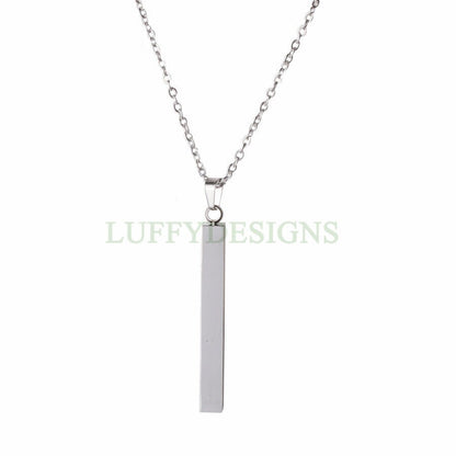 3D bar necklace