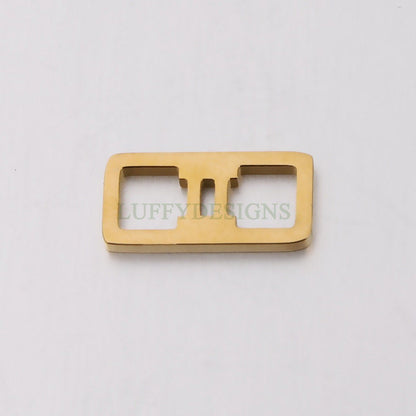 5pcs Rectangle Zodiac Symbol Constellation Charm, Gold Zodiac Connector, Gold plated 304 Stainless Steel, Mirror Polished Bracelet Findings