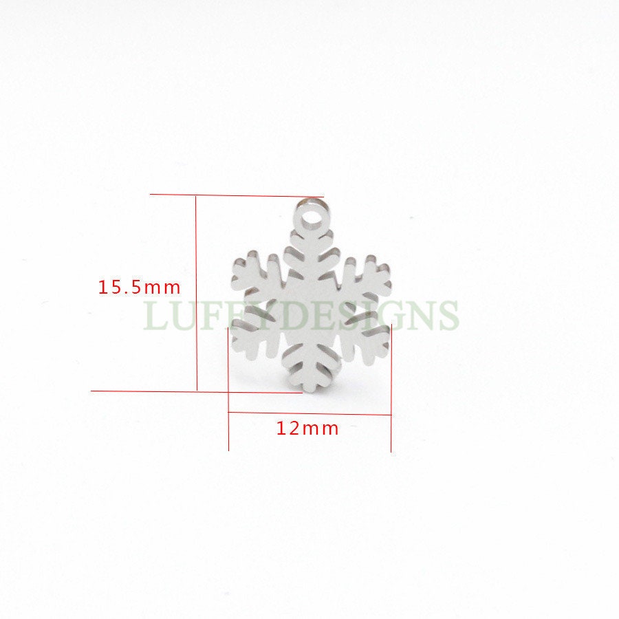 10pcs Snowflake Charms, Gold Snowflake Pendant, Snow Charm, Winter Charm, Holiday Charm, Christmas Charm, Winter Wonderland Charm